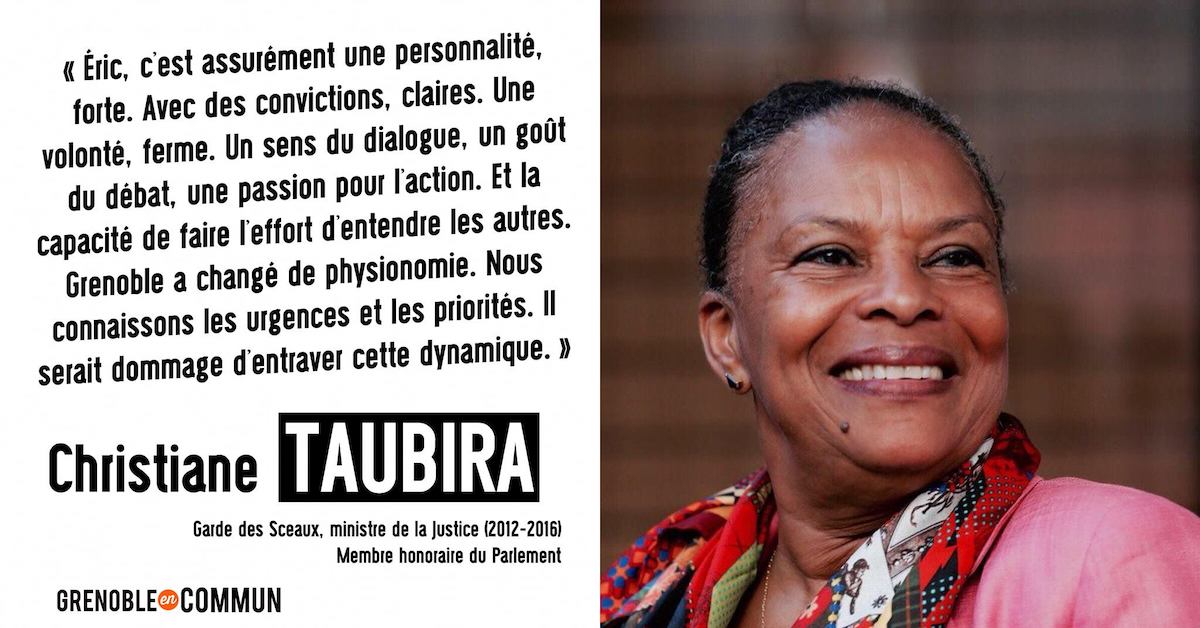 Taubira soutient Eric Piolle